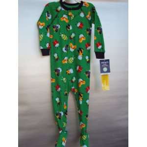   Boys One piece Footed Cotton Sleeper Green with Bugs 18 Months Baby