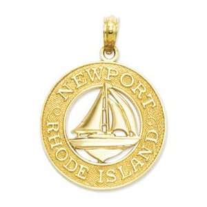   Designer Jewelry Gift 14K Newport Rhode Island Pendant Jewelry