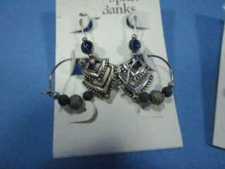 LOT OF 6 PAIRS OF CHRISTOPHER BANKS EARRINGS AND A PAIR OF SNOWMAN 