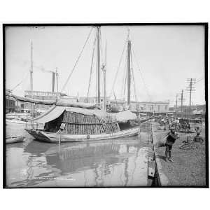  Charcoal boats in Old Basin,New Orleans,La.