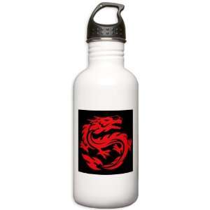    Stainless Water Bottle 1.0L Tribal Red Dragon 