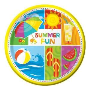  Summer Time Fun 7 Cake/Dessert Plates 8ct Toys & Games