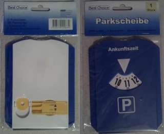 2x Parkscheibe   Reifenprofilmesser   Einkaufschip  