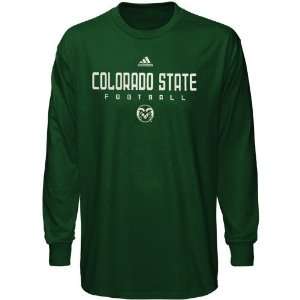  adidas Colorado State Rams Green Sideline Long Sleeve T shirt 