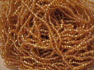 11/0 HANK SILVER LINED GOLD AB SEED BEADS  