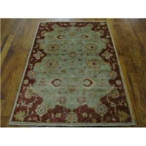  33 x 410 Green Hand Knotted Wool Ziegler Rug Furniture 