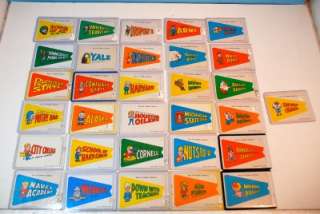 1967 Topps Football Krazy Pennant Complete Set with Variations   Ex Mt 