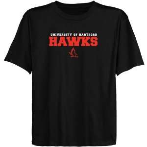  Hartford Hawks Youth Black University Name T shirt Sports 