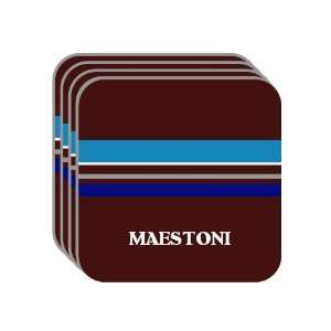 Personal Name Gift   MAESTONI Set of 4 Mini Mousepad Coasters (blue 