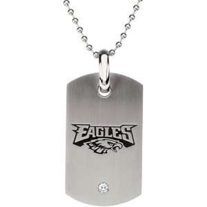   26.00mm Philadelphia Eagles Logo Dog Tag W/Chain Jewelry 