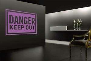 Danger keep out  Wandtattoo  Schilder  TOP Angebot   