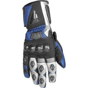  Yoshimura RRS Leather Gloves   X Large/Blue/Silver/Black 