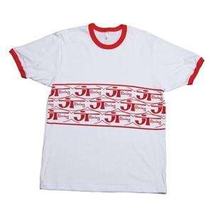  JT Racing JT Ringer T Shirt   X Large/Red/White 