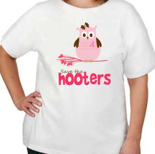 Save the Hooters   Breast Cancer Awareness T shirt  