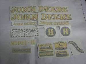 John Deere H 1939 & Up Decal Set   Vinyl Cut  