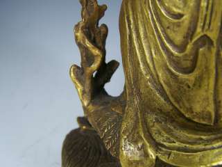 Korea 19th century gilded bronze Kuan yin j2009  
