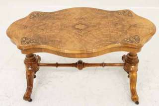   Scottish Victorian Inlaid Walnut Sofa, Coffee, End Table  