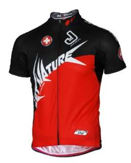 JAKROO Swiss Get Nature Cycling Short Jersey Red Black  