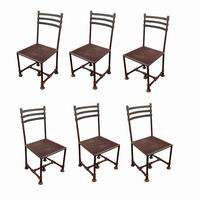 Industrial Machine Age Steel Dining Chairs  