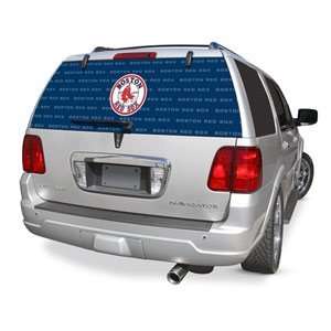 Boston Red Sox MLB Logo Rearz Back Windshield Covering by Glass Tatz 