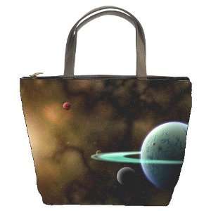  New Custom Black Leather Bucket Bag Handbag Purse Planet 