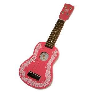  4 String Ukulele 17 Pink Flower Musical Instruments