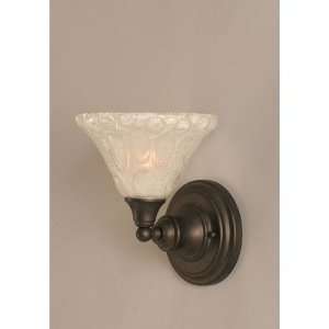  One Light Wall Sconce with Italian Bubble Glass in Dark 