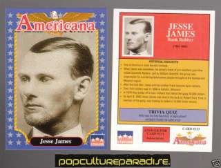 JESSE JAMES Outlaw Robber 1992 STARLINE AMERICANA CARD  