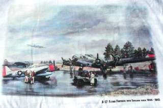 17 FLYING FORTRESS WW II T Shirt S   6X Memorial  