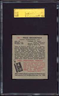 1948 Bowman #26 Price Brookfield SGC 88 NM/MT  