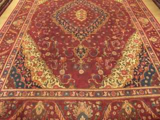 10x13 Handmade Carpet Genuine Antique 1930s Persian Tabriz Serapi Wool 