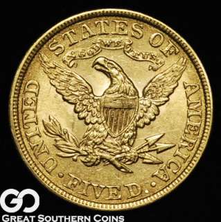 1899 $5 GOLD Liberty Half Eagle UNCIRCULATED  