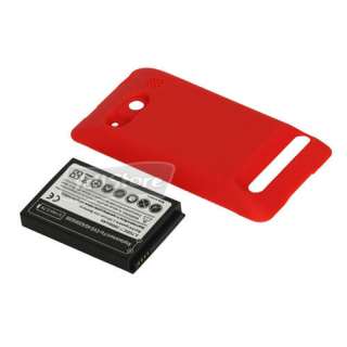 NEW 2x 3500mAh Extended Battery Red Battery Cover + Dock Charger for 