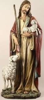Jesus the Good Shepard Sheep Outdoor Garden Statue  