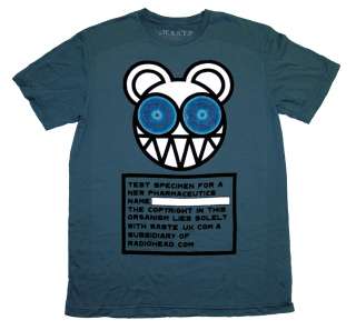 Radiohead Bear Logo Test Specimen Rock Band Soft Organic T Shirt Tee 
