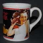 1998 Coca Cola Pin Up Girl & Convertible Coffee Mug Cup by Enesco Coke