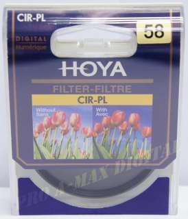 HOYA 58mm Circular Polarizer Digital CPL Filter 58 mm 024066580191 