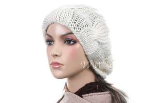 Cute Tufted Knit Beanie Hat Winter Woman Cap be448w  