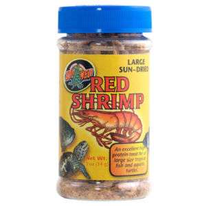 Fish Turtle Food Jumbo Red Shrimp Sun Dried .5oz ZM 160  