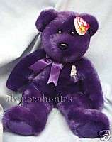 Ty Beanie Buddies ~~PRINCESS the Purple Bear~~ Retired  