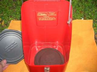 Coleman Lantern / Vintage 1960s Red Metal Lantern Case 100% Complete 