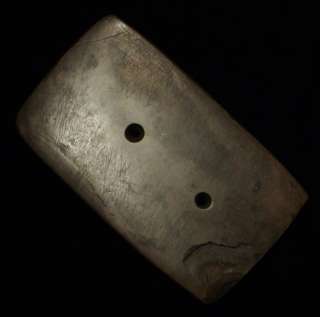 Beautiful Ancient Indian Artifact RECTANGULAR GORGET Brownish Slate 