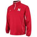 Nebraska Cornhuskers Red adidas 2012 Football Sideline 1/4 Zip Jacket