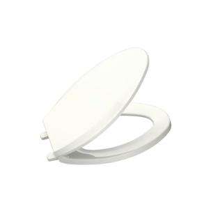   Lustra Elongated Closed front Toilet Seat with Q2 Advantage in White