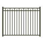 54 in. x 72 in. Aluminum Bronze Fence 3 Rail Provincial Style Assembly 