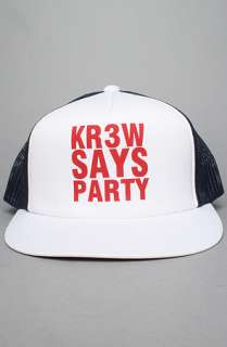 KR3W The Party Trucker Hat in White  Karmaloop   Global Concrete 