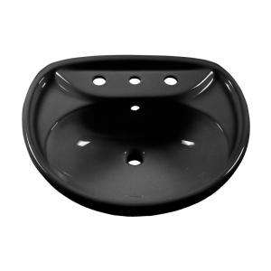 American Standard Savona 6 In. Pedestal Sink Basin in Black 0156.008 