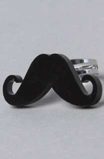 Accessories Boutique The Mustache Ring in Black  Karmaloop 