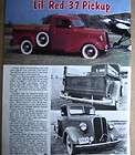 37 1937 Ford V8 Pickup Truck, one short pg Info