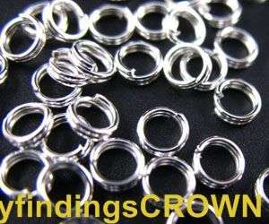 1000 pcs silver plated split rings 4mm findings  